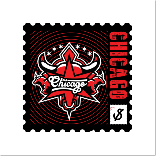 Chicago stamp Posters and Art